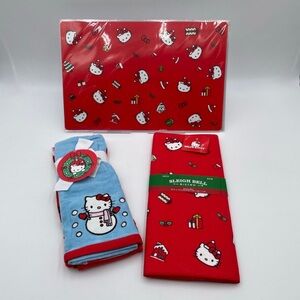 Hello Kitty Christmas Kitchen Gift Set‎ - Placemats - Hand Towels - Drying Mat
